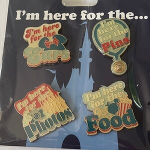 Disney Party Favor Pin Set - Red, Blue, Gold